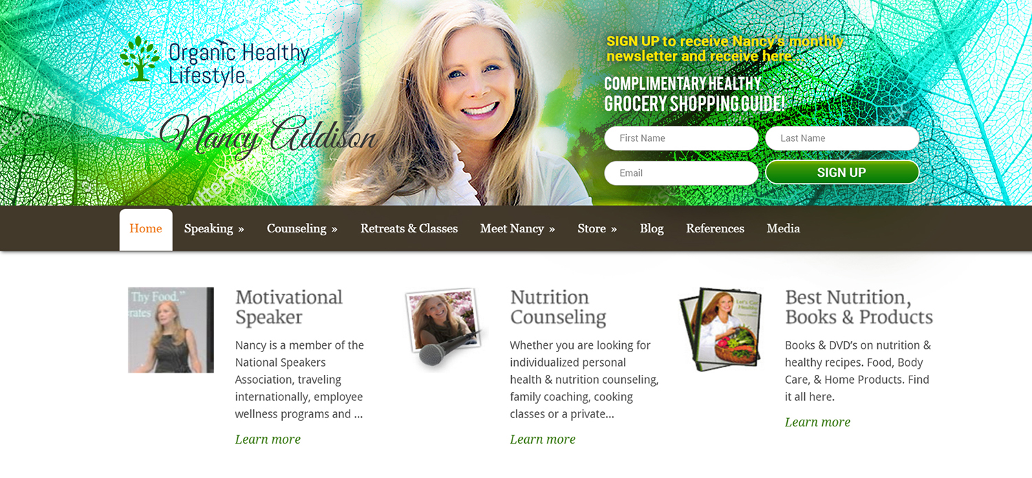 Web-Design von ColorDrops für Organic Healthy Lifestyle | Design #10841349