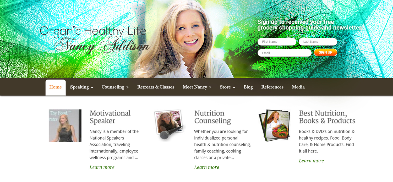 Web Design by ColorDrops for Organic Healthy Lifestyle | Design #10847155