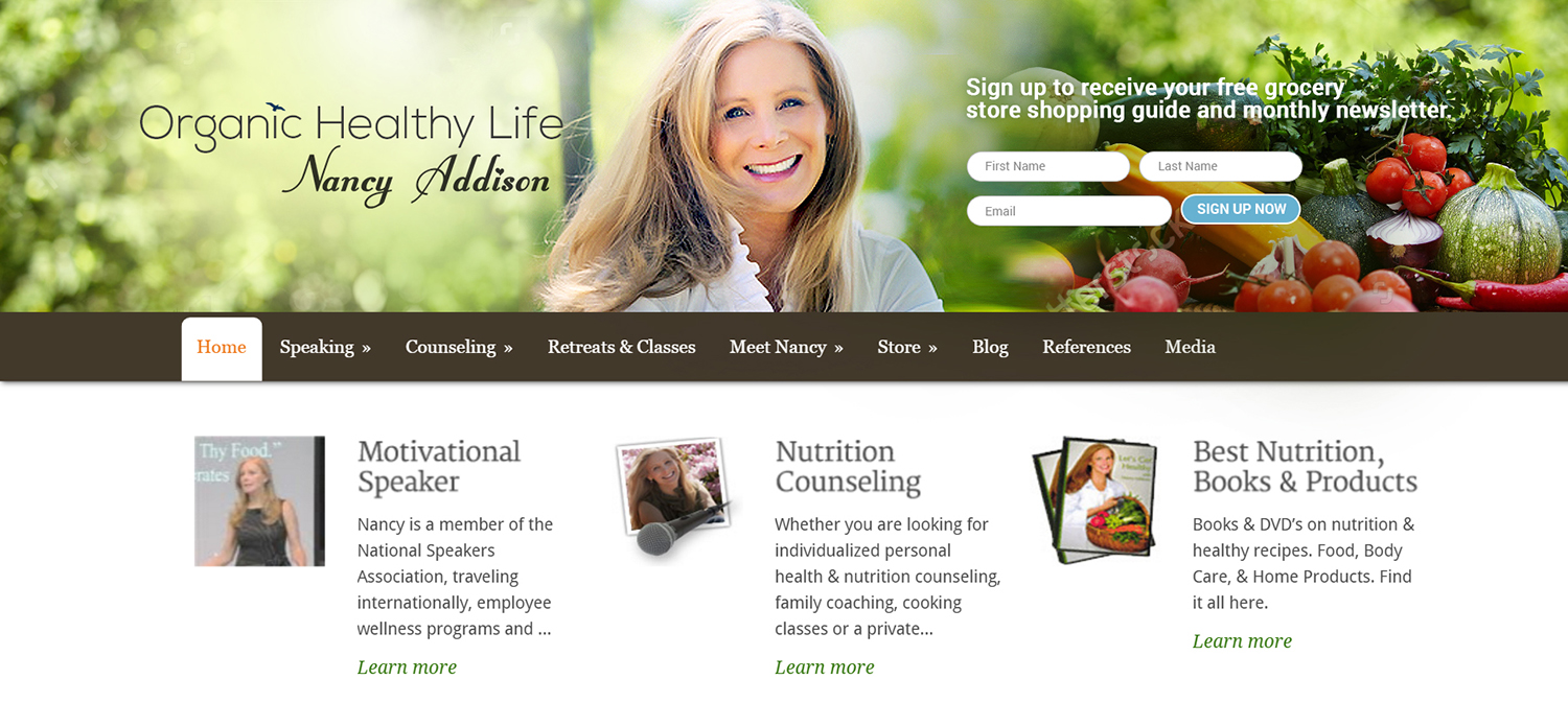 Web Design by ColorDrops for Organic Healthy Lifestyle | Design: #10898314
