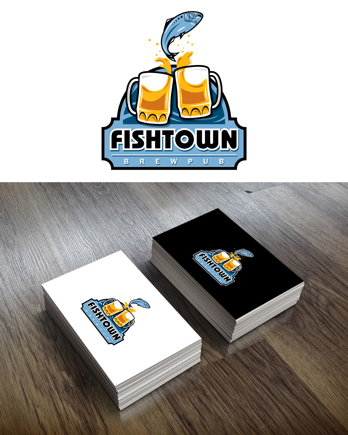 Logo-Design von MoonFeather für Fishtown Brewpub  | Design #10768482