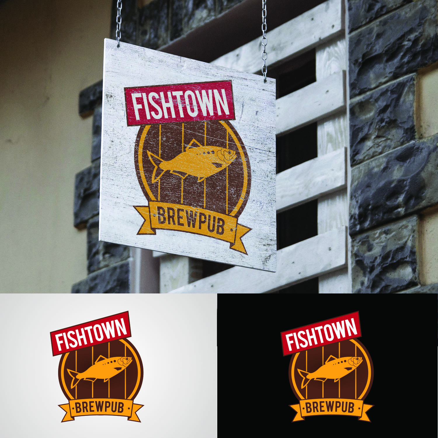 Logo Design by hmecdesign for Fishtown Brewpub  | Design #10855581