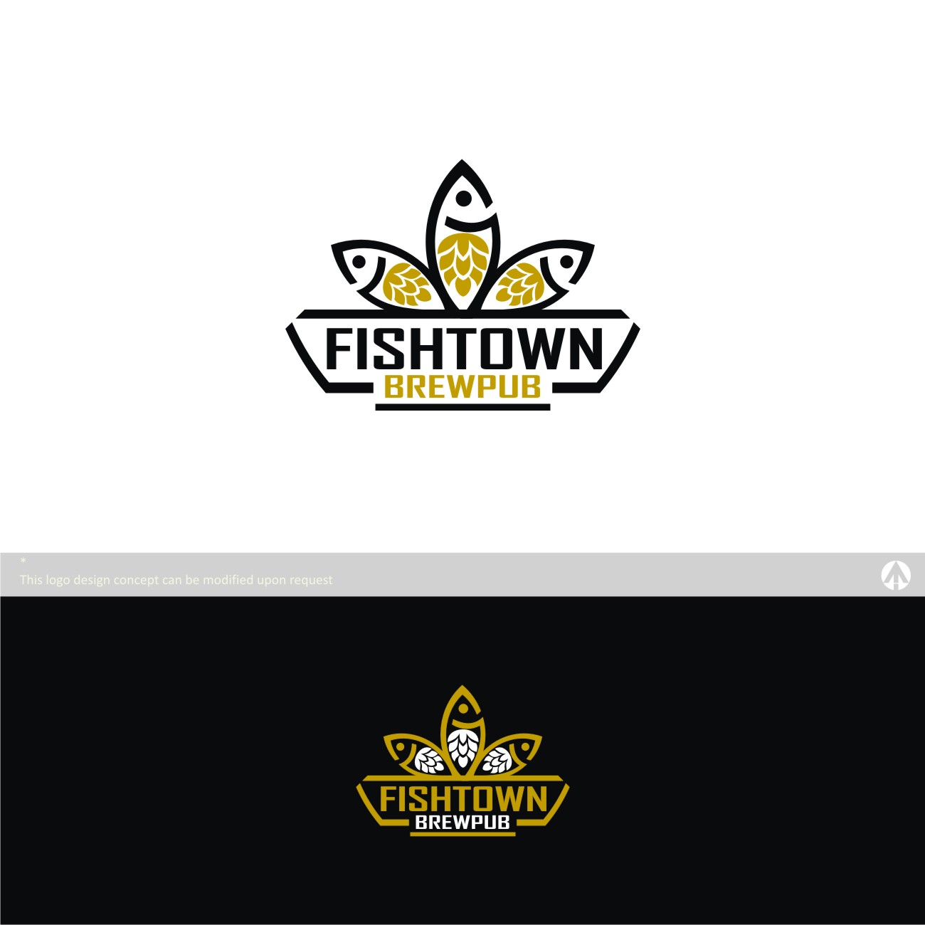 Diseño de Logo por MBARO para Fishtown Brewpub  | Diseño #10843695