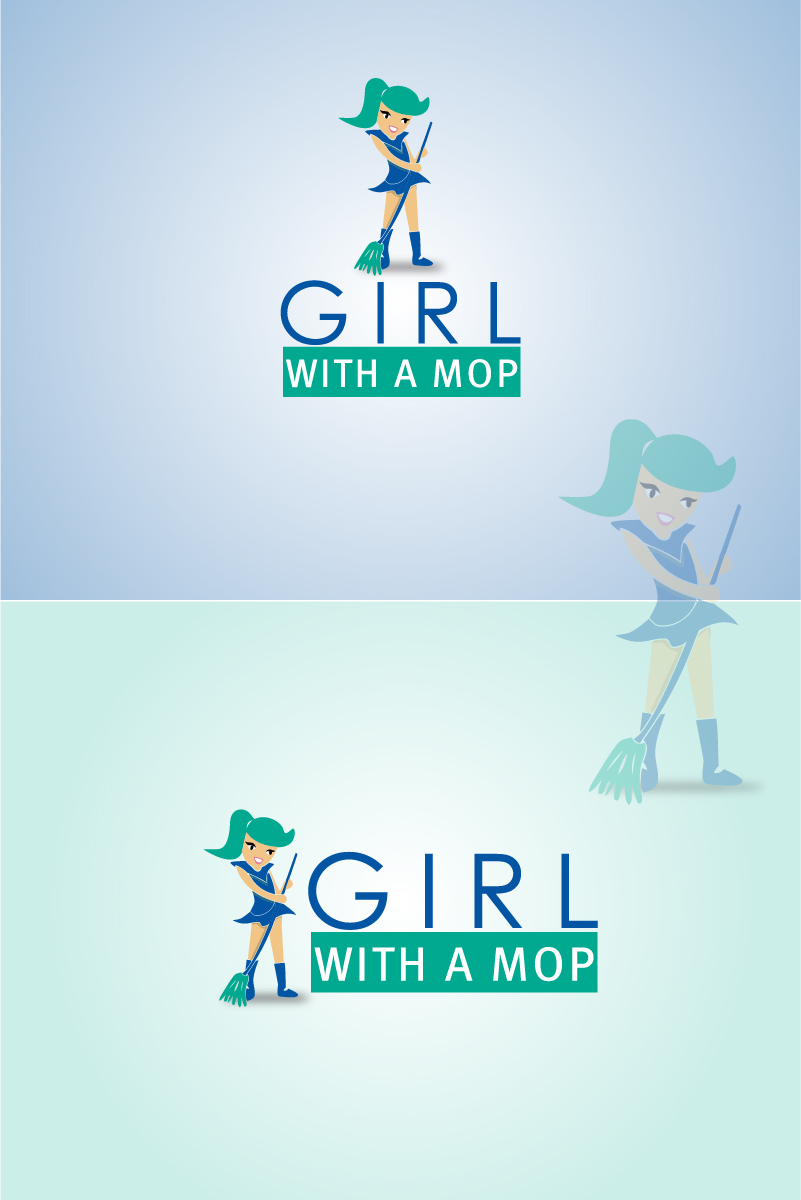 Logo Design by noman.mak for Girl With A Mop | Design #10761641