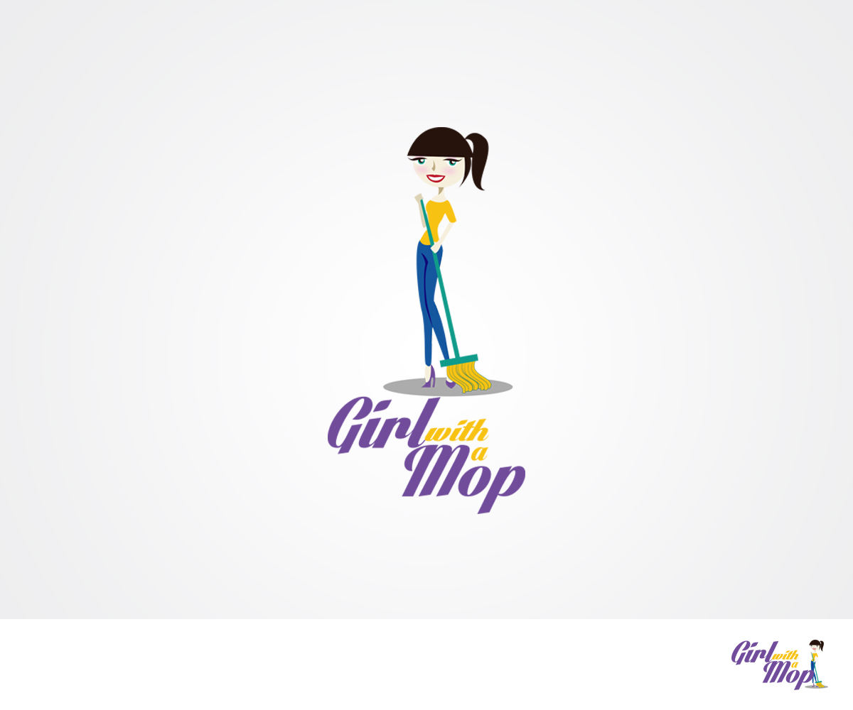 Logo-Design von Justin.Design.PH für Girl With A Mop | Design #10759646