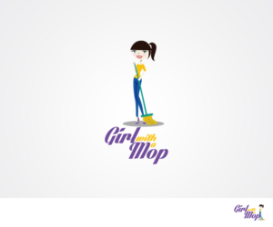 Logo-Design von Justin.Design.PH für Girl With A Mop | Design #10759646