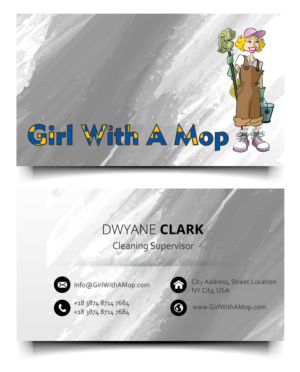 Logo-Design von SunNet Designs Inc. für Girl With A Mop | Design #10761139