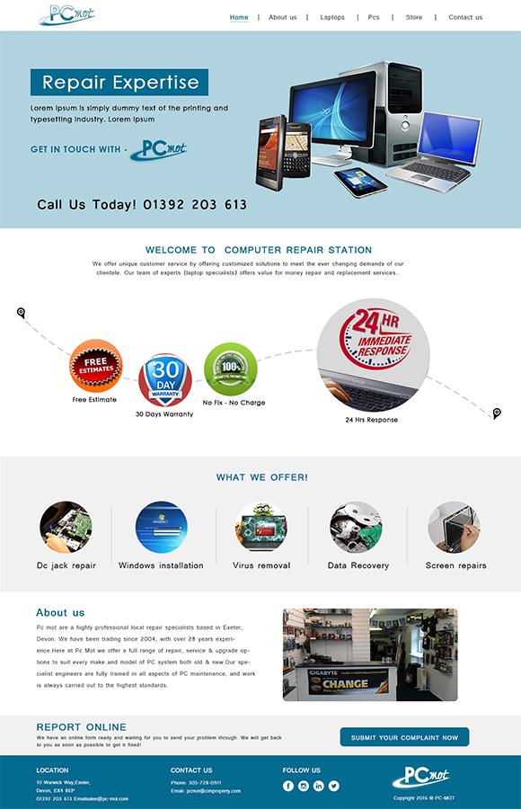 Diseño Web por TheCodeWire para Pc Mot | Diseño #10778431
