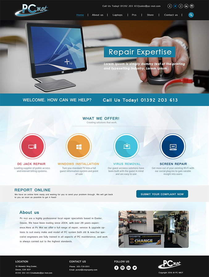 Diseño Web por TheCodeWire para Pc Mot | Diseño #10799323