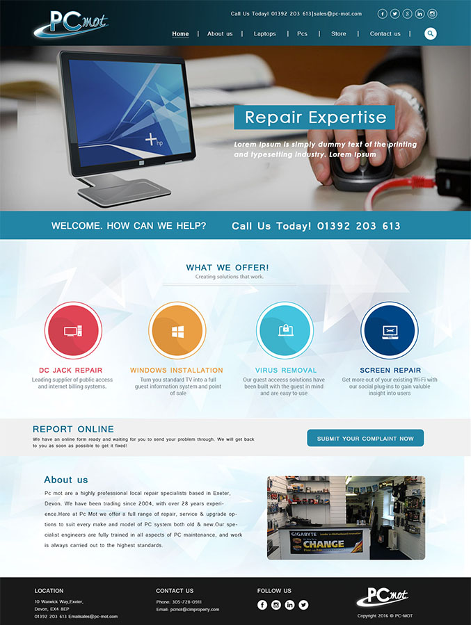 Diseño Web por TheCodeWire para Pc Mot | Diseño #10808988
