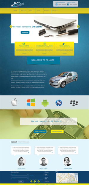 Web Design by TheCodeWire for Pc Mot | Design: #10840750
