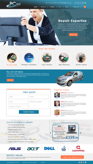Web Design par TheCodeWire pour Pc Mot | Design : #10847158