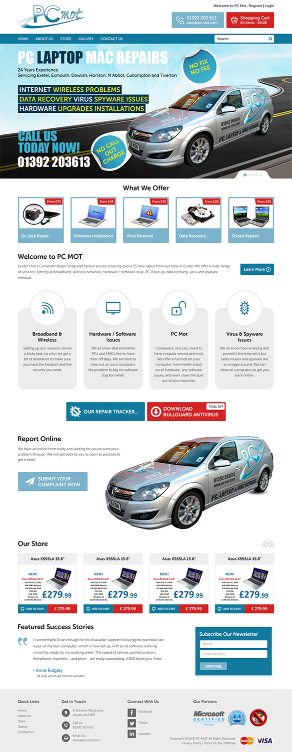 Diseño Web por RupalTechno para Pc Mot | Diseño #10820013