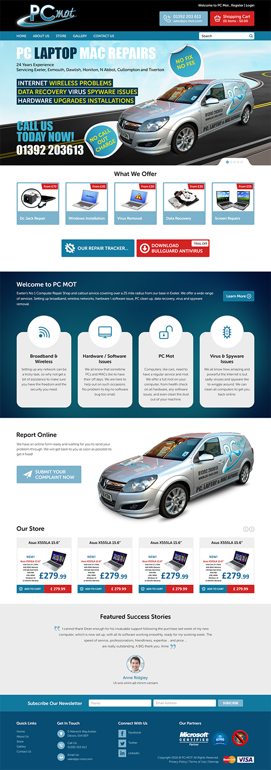 Web Design by RupalTechno for Pc Mot | Design #10830292