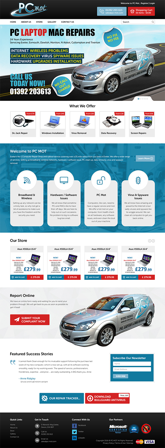 Web Design by RupalTechno for Pc Mot | Design #10830315