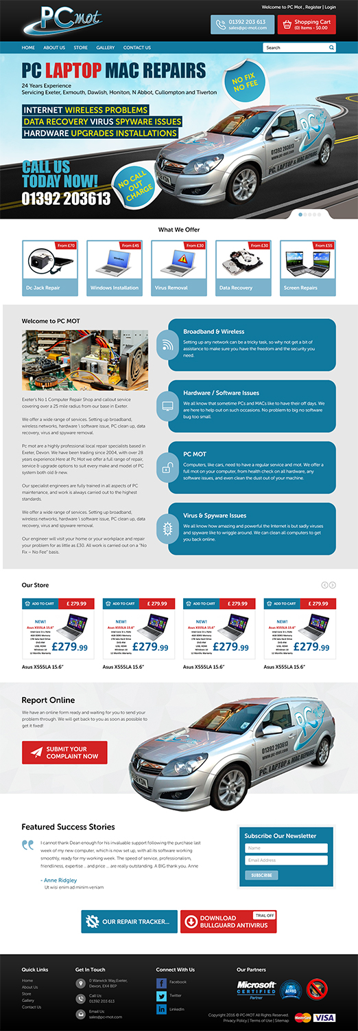 Web Design by RupalTechno for Pc Mot | Design #10830327