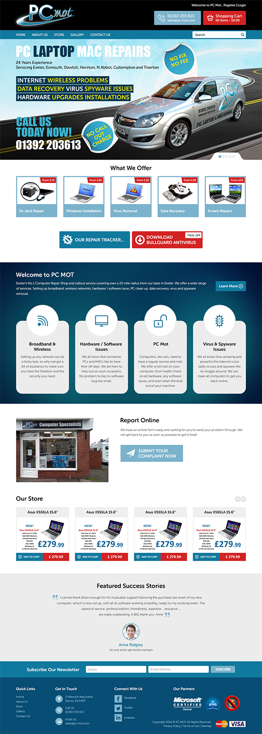 Web Design by RupalTechno for Pc Mot | Design #10835664