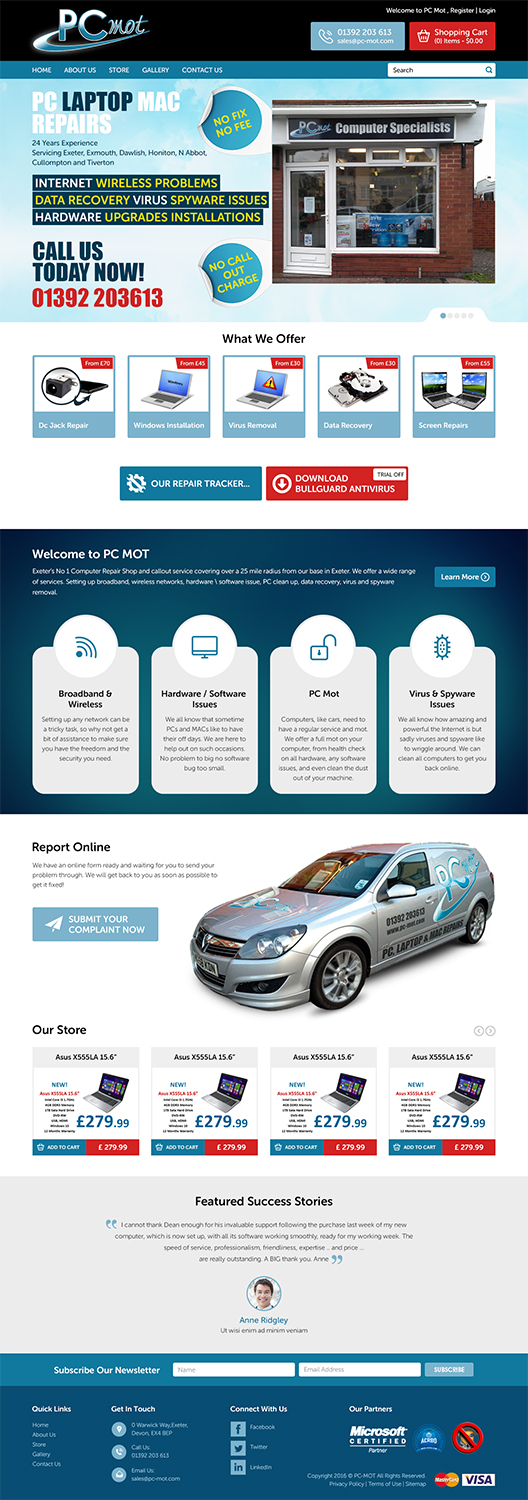 Web Design by RupalTechno for Pc Mot | Design #10839464