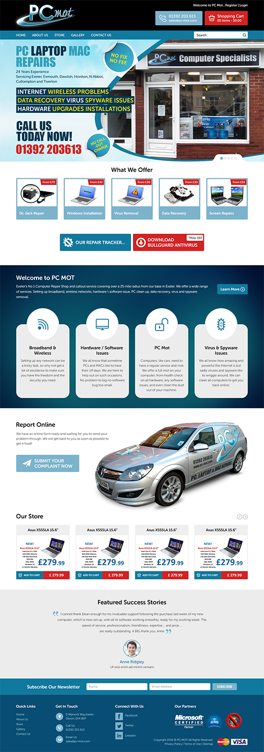Web Design by RupalTechno for Pc Mot | Design #10842090