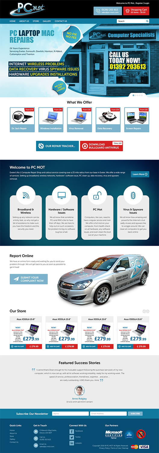 Web Design by RupalTechno for Pc Mot | Design #10842094
