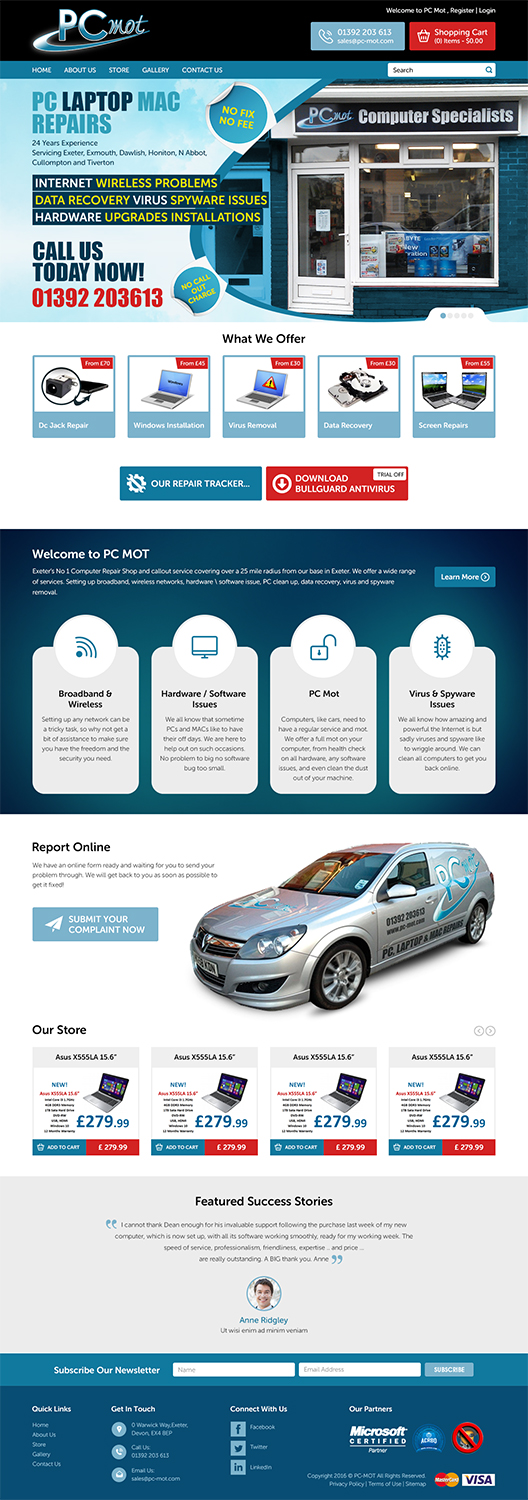 Web Design by RupalTechno for Pc Mot | Design #10842100