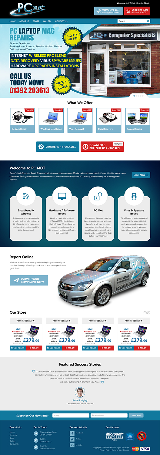 Web Design by RupalTechno for Pc Mot | Design #10847803