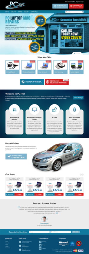 Diseño Web por RupalTechno para Pc Mot | Diseño #10847827