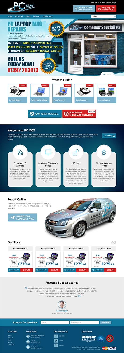 Web Design by RupalTechno for Pc Mot | Design #10847834