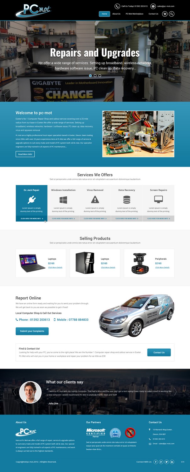 Diseño Web por pb para Pc Mot | Diseño #10769391