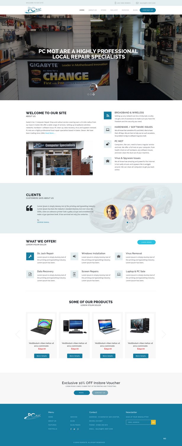 Web Design by pb for Pc Mot | Design #10769392