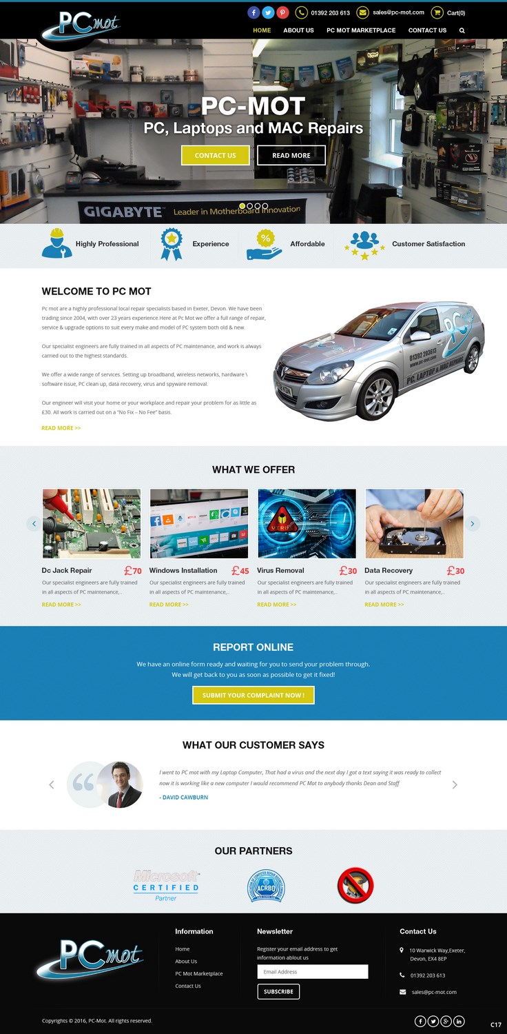 Web Design by pb for Pc Mot | Design #10781072