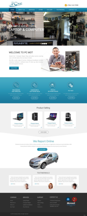 Web Design by pb for Pc Mot | Design: #10781073