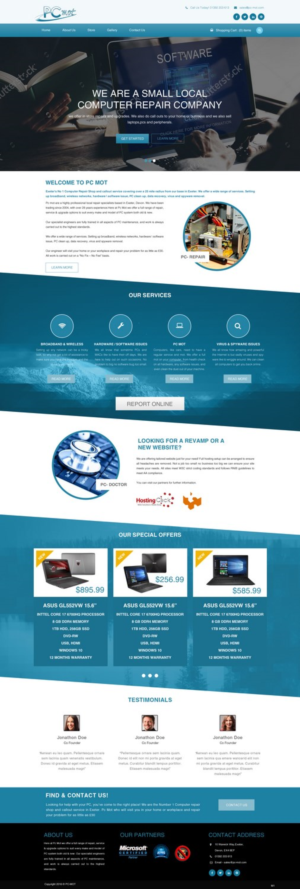 Web Design by pb for Pc Mot | Design: #10781080