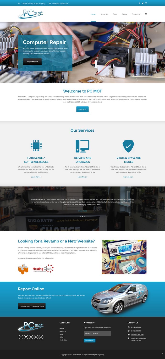 Web Design by pb for Pc Mot | Design #10793598