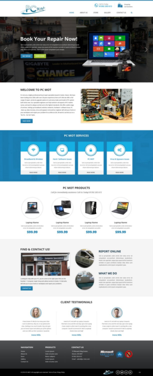 Web Design by pb for Pc Mot | Design: #10797827