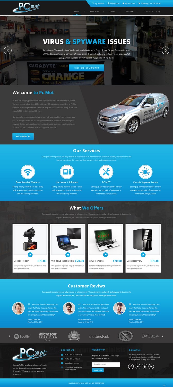 Web Design by pb for Pc Mot | Design #10800979