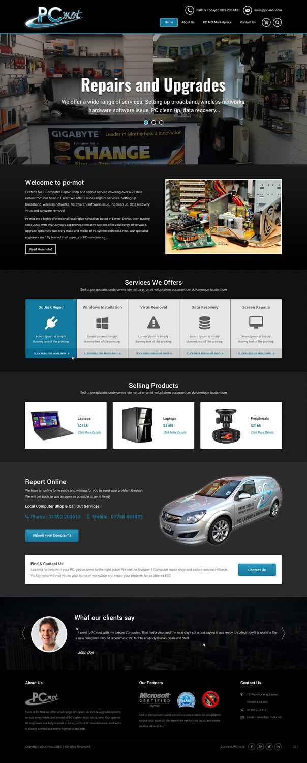 Diseño Web por pb para Pc Mot | Diseño #10800999