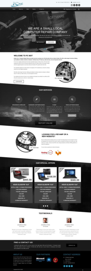 Web Design by pb for Pc Mot | Design: #10804729