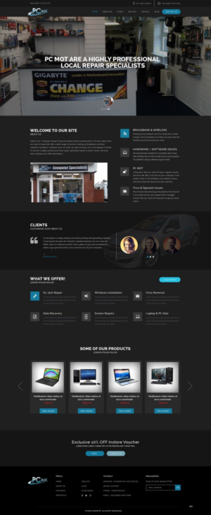 Web Design by pb for Pc Mot | Design: #10804732