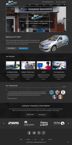 Web Design by pb for Pc Mot | Design: #10804737