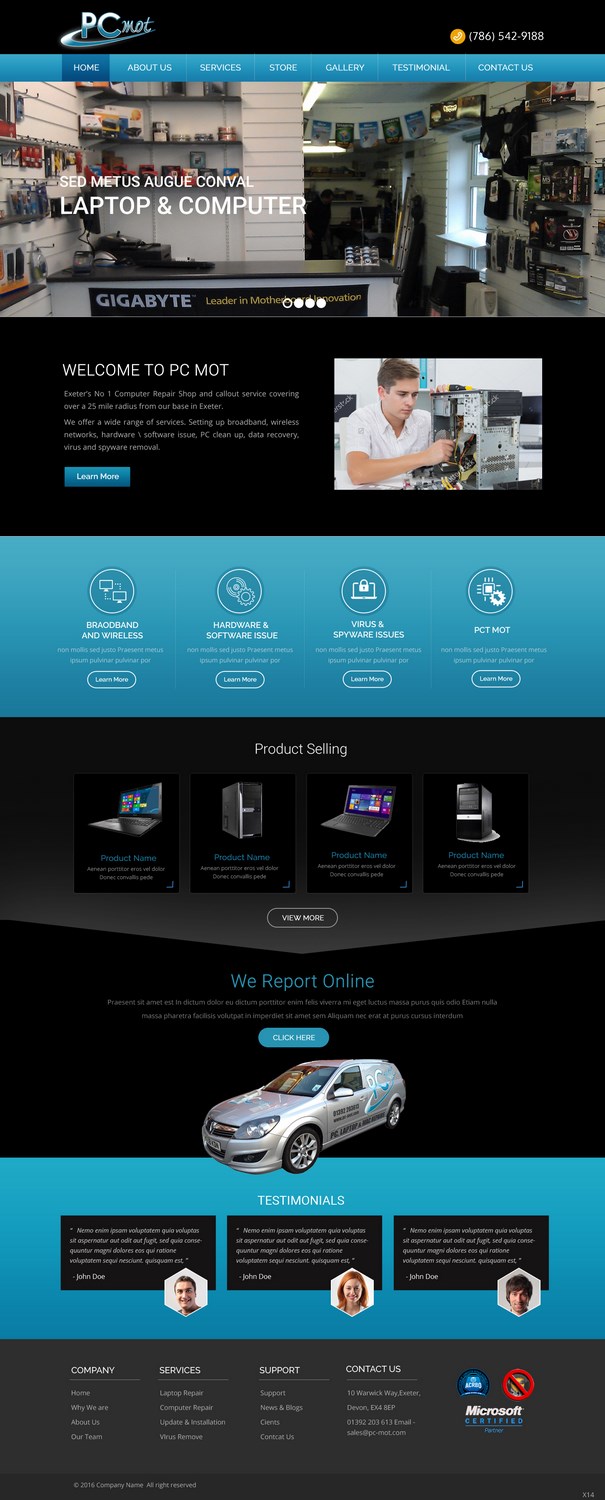 Web Design by pb for Pc Mot | Design #10804743
