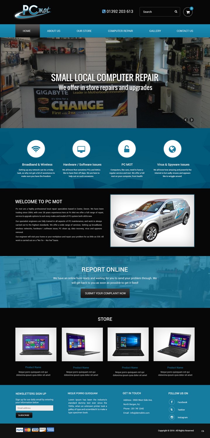 Web Design by pb for Pc Mot | Design #10808358