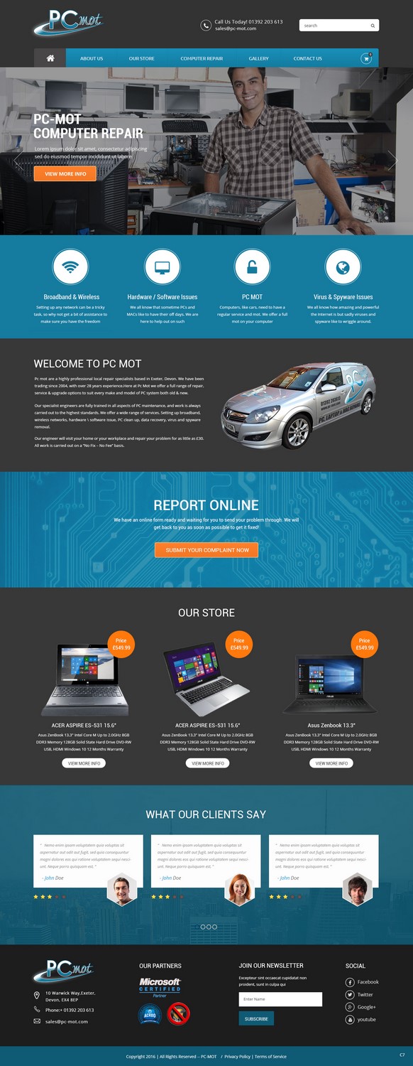 Web Design by pb for Pc Mot | Design #10808359