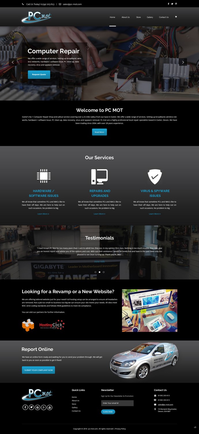 Web Design by pb for Pc Mot | Design #10811557