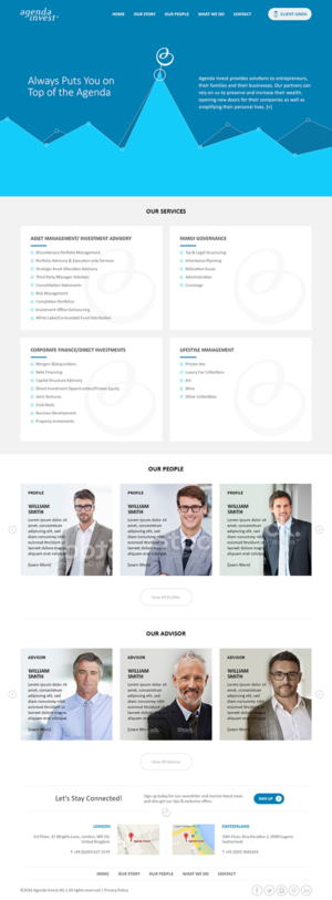 Web Design by RupalTechno for Agenda Invest AG | Design: #10839819