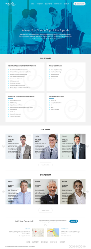 Web Design by RupalTechno for Agenda Invest AG | Design: #10839828