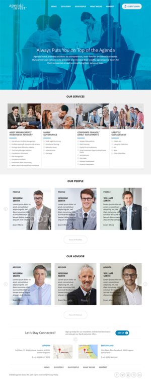 Web Design by RupalTechno for Agenda Invest AG | Design #10839838