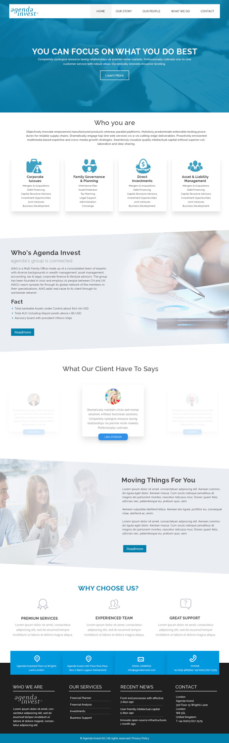 Web Design by webxvision for Agenda Invest AG | Design #10841355