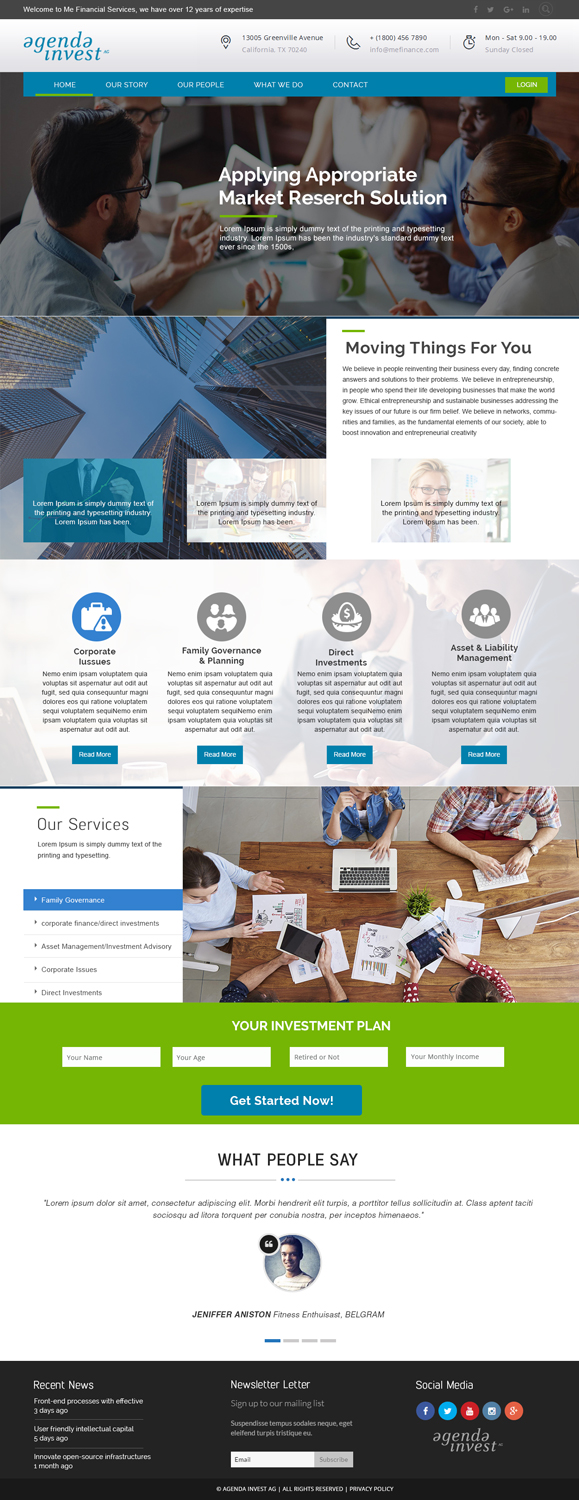 Web Design by webxvision for Agenda Invest AG | Design #10841356