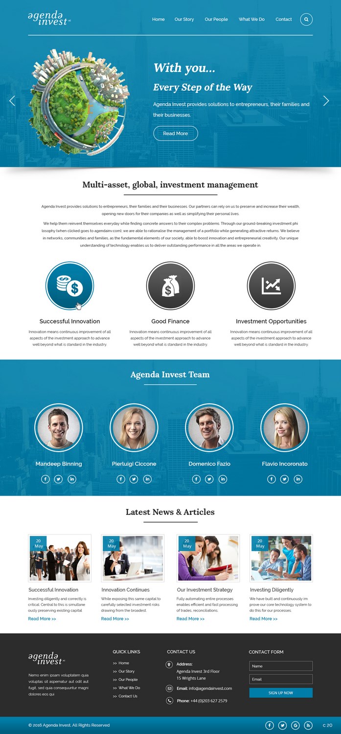 Web Design by pb for Agenda Invest AG | Design #10769117