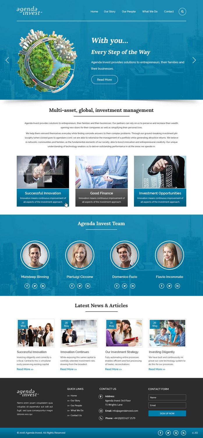 Web Design by pb for Agenda Invest AG | Design #10769118